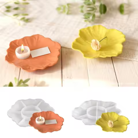 H7EB Handmade Resin Mold For Flower Jewelry Tray DIY Crafting Decorative Organiser Mould Reusable Ar