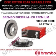 BREMBO GENUINE DISC ROTOR (REAR) FOR MERC C250 C300 C350 [W204, C204] '08-14YR / E300 E350 E400 E500