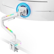 Ares Wing Monitor Desk Mount with RGB for 49'' Samsung Odyssey G9 and LG Heavy Duty Monitor, Ultrawi