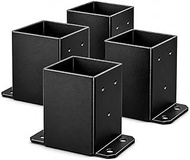 4x4 Post Base, 4x4 Post Bracket 4PCS, Inner Size 3.6x3.6 inch Fence Post Anchor, Wood Post Brackets 