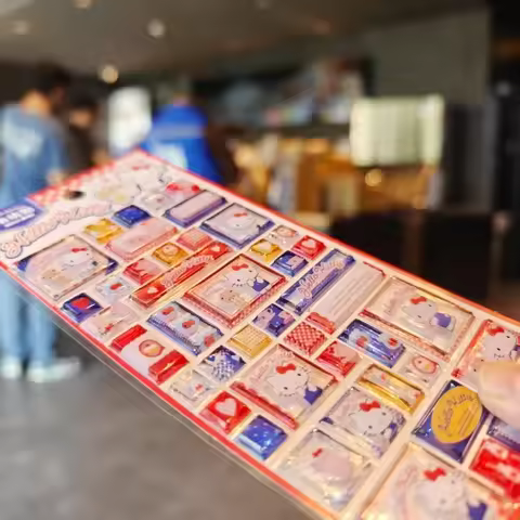 Kawaii Hello Kitty 3D Relief Block Stickers Cute DIY Phone Case Laptop Bottle Decoration Stickers