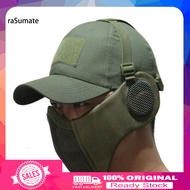  Airsoft Face Guard Protective Gaming Gear Outdoor Tactical Face Shield Hat with Ear Protection for Airsoft Camping Cosplay Lightweight Breathable