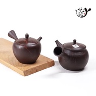 日本進口常滑燒 玉光窯 梅原廣隆 陶制大理石紋側把急須茶壺茶具