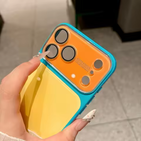 New Matte Acrylic Candy Color Hard Case For iPhone 18 17 16 15 14 Pro Max 18Pro Max Color Blocking U