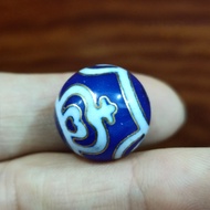 Original Shooting Natural Agate Free Certificate Ancient Method Handmade Silk Craft Blue Green God o