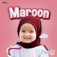 PASHILA INSTANT PLAIN TRIANGLE PASHMINA FOR CHILDREN AND BABY JERSEY SINGLE SIZE 0 AND 1 CASILA