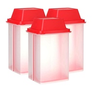 danglan-3 Pieces Jalapeno Pickle Containers with Strainers Square Dispensers for Pickled Food Kitche