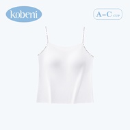 KOBENI Tanks & Camisoles เสื้อสายเดี่ยวมีบราในตัว มีฟองน้ำในตัว ไม่ต้องใส่เสื้อใน สายจดหมาย ผ้านิ่มๆ