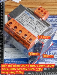 Biến áp cách ly Biến thế hàng CHINT NDK-150VA 150W 220V/380V 6V/12V/24V/36V hàng nặng 2.6kg kde6411