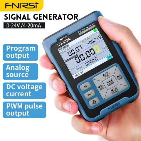 FNIRSI SG-003A 4-20mA Signal Generators 0-24V Adjustable Voltage Current PWM Pulse 2.4" TFT LCD Simu