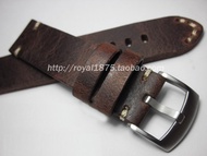 Retro Handmade 18 19 20 21 22 mm Men Genuine Leather Watch Band Strap High Quality Wristband Belt Bracelet For OmegaZenithIWC