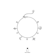 Haus of Jewelry - SELENE DANGLE ANKLET สร้อยข้อเท้า เงินแท้ ประดับเพชรคิวบิกเซอร์โคเนีย (Cubic Zirco