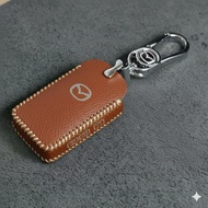 Leather keychain cover for Mazda 3 CX3, CX30, CX5, CX8 car key cover with 3 buttons - Mazda genuine 