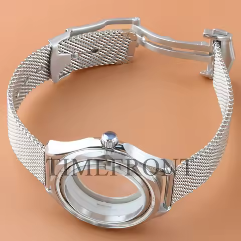 41mm Watch Case Mesh Strap Bracelet 316L Stainless Steel 10m Waterproof Fit Seamaster 300 Seiko NH35