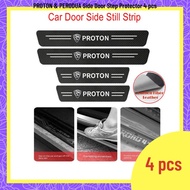 4pcs Carbon Fiber Side Door Step Protector Door Sill Sticker PERODUA Aruz Myvi Bezza PROTON Saga X50 X70 Car Accessories