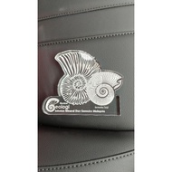 Engrave Arcrillic Paper Weight Ammonite Fossil Muzium Geologi