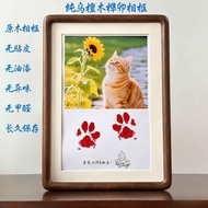 Pet Disposable Footprint Commemorative Photo Frame Cat Footprint Commemorative Dog Pawprint Ebony Pu