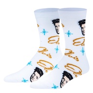 Crazy Socks, Retro Elvis, 1950's King of Rock N Roll, Adult Novelty Crew Socks