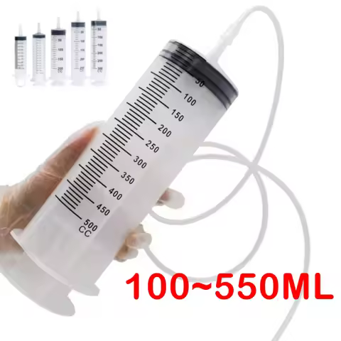 Syringe Large Capacity 100ml-550ml With 1m Hose Pump Injector Pet Feeding Oil Glue Fluid Tool Hydrop