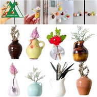 FORBETTER Mini Vase Fridge Magnets, Decorative Small Vase Refrigerator Magnet, DIY Craft Resin Uniqu