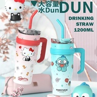 Sanrio Jumbo Thermos Cup Large Capacity Water Bottle New High Value Straw Ice Cup Train Cup