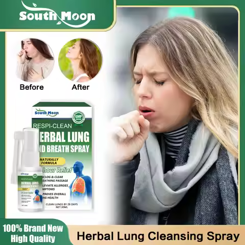 Herbal Lung Cleansing Spray Cough Relief Itchy Throat Treatment Improve Breathing Anti Inflammation 