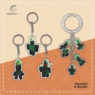 GANTUNGAN Keychain Acrylic Keychain/ ROBLOX FORSAKEN 1X1X1X1 PLUSHIE (LINKED Keychain)