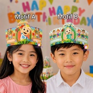 COCO crown HAT baby cocomelonmelon baby music music song song rainbow raimbow party hat crown hbd ha