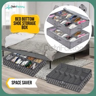 Under Bed Shoe Storage Organizer Anti-Dust and Moist with Clear Window Cover Super Space Saver Organizer Box