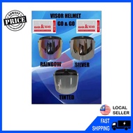 GO &amp; GO VISOR HELMET SILVER RAINBOW 100% ORIGINAL MHR SGV BELL KEN NS88 APOLO MS88 HELMET