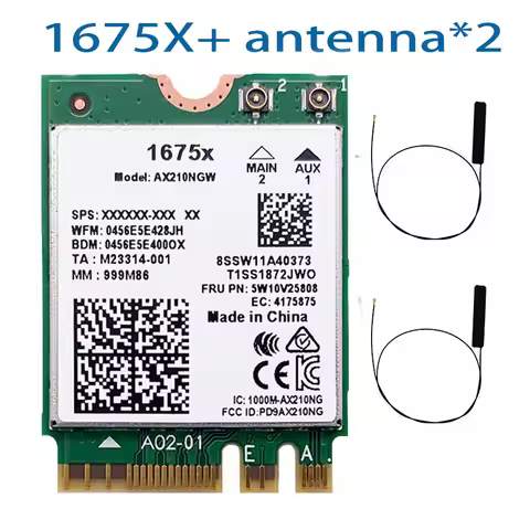Killer 1675x AC Dual Band 2.4Gbps WI-FI 6E Wireless AX210 Wifi Card AX210NGW 802.11AX Bluetooth 5.2 