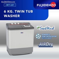 ✤❐♟Fujidenzo 6 kg Twin Tub Washing Machine JWT-601 (Gray)