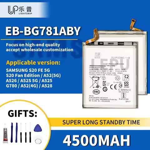 Batteries EB-BG781ABY 4500mAh Original SAMSUNG S20 FE 5G S20 Fan A9 2016 Repair Battery for SAMSUNG 