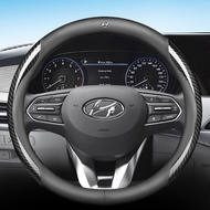 Vỏ bọc vô lăng ô tô cho Hyundai Elantra i10 Grand strarex Santafe Sonata Tucson Getz ma trận giọng i