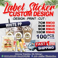 WATERPROOF STICKER | 7cm-10cm | CUSTOM MADE LABEL PRODUK (SHIP IN 1DAY)