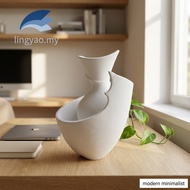 3D Printed Minimalist Decorative Vase Geometric Design Home Office Tabletop