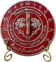 NauticalMart Anniversary Sundial Gift for 35th Coral Wedding Anniversary in 2026 Home Decor Or Garde