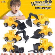 JOJU TOY CARS 1 SET OF 6 PCS TOY CONSTRUCTION CAR/ CONTRUCTION CAKE TOPPER/ CONSTRUCTION VEHICLE TOY