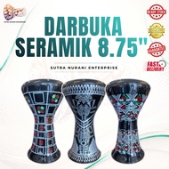 DARBUKA /DOUMBEK SERAMIK BERKUALITI SAIZ 8.75" INCH