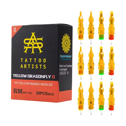 YILONG 20pcs Tattoo Cartridge Needles Round Liner Mixed Tattoo Needle RL RS M1 RM Permanent Makeup T