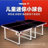 TIBHAR Tall Table Tennis Table for Home Indoor Foldable Standard Children's Mini Small Table Tennis 