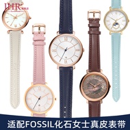 Suitable for F0SSIL Fossil Genuine Leather Watch Strap Female ES3988/4529/5006 Original Blue Cowhide Strap 12mm