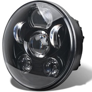 Black 5.75" HID LED Headlight H4 High Low Beam 5 3/4" Front Driving Head Lights Headlamp For Motor M