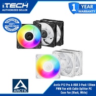 Arctic P12 Pro A-RGB 3-Pack 120mm PWM Fan with Cable Splitter PC Case Fan