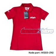 APPAREL POLO TSHIRT GIRL WOMEN NINJA RED ORIGINAL KAWASAKI