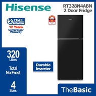 HISENSE 2 Door Fridge 320L Inverter Refrigerator (RT328N4ABN / RT328)