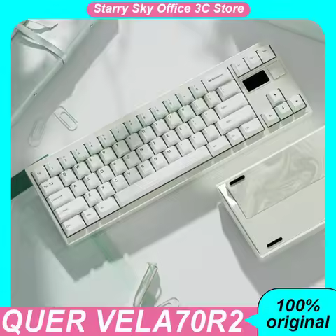 QUER Vela70R2 Mechanical Keyboard Customized Wireless Tri-mode 1.47inches DIY Screen Vela 70 PC Espo