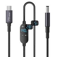 FONKEN Digital Display USB C to DC Power Boost Cable 5V/9V/12V/15V/20V/28V Adjustable Voltage Type C