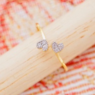 [ 📌พร้อมส่ง ] แหวนเพชรแท้ 💎 เพชรเบลเยี่ยมคัต น้ำ100 ทองคำแท้9K (ทอง37.5%) มีการ์ดรับประกัน [9KPRB285