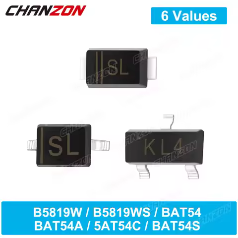 B5819W B5819WS BAT54 BAT54A BAT54C BAT54S SMD Schottky Barrier Rectifier Diode Marking SL KL1 KL2 KL